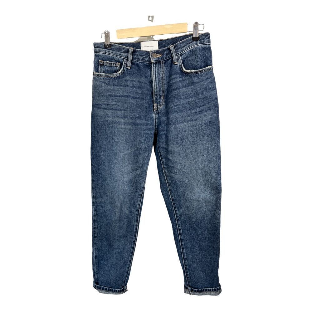 CURRENT/ELLIOTT Women’s 1 Year Worn High Waist Cropped Denim Jeans Blue Size 28